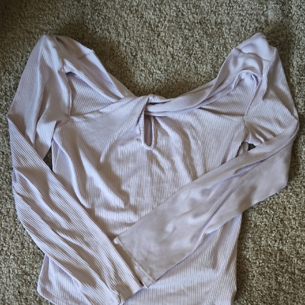 Anthropologie Light Purple Long Sleeve Top